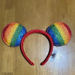 NWOT Disney Parks Mickey ears/headband, Pride glitter ears, rainbow